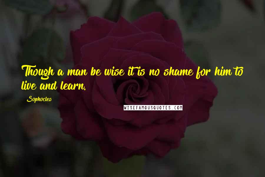 Sophocles Quotes: Though a man be wise it is no shame for him to live and learn.