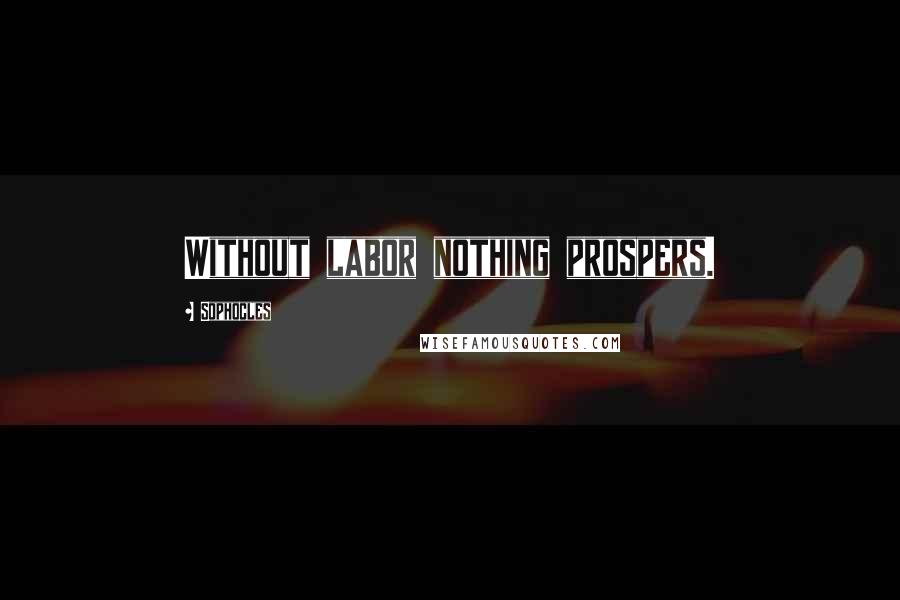 Sophocles Quotes: Without labor nothing prospers.