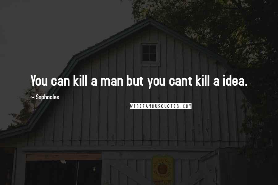 Sophocles Quotes: You can kill a man but you cant kill a idea.