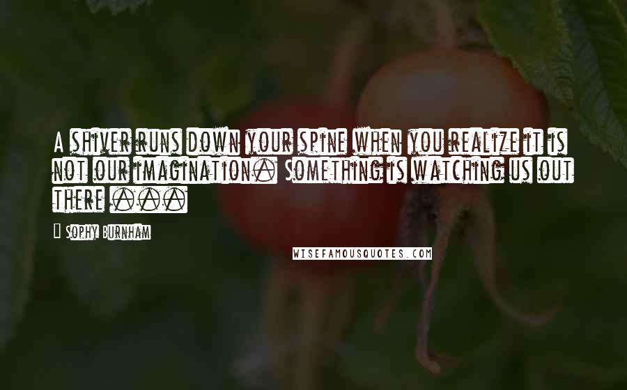 Sophy Burnham Quotes: A shiver runs down your spine when you realize it is not our imagination. Something is watching us out there ...