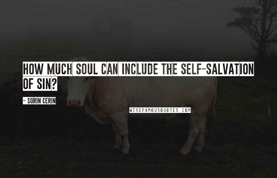 Sorin Cerin Quotes: How much soul can include the self-salvation of sin?