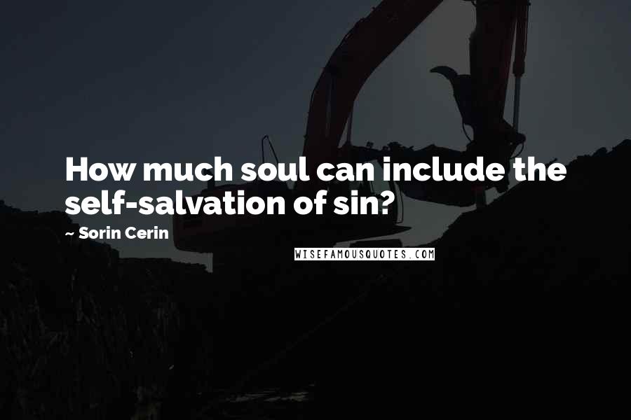 Sorin Cerin Quotes: How much soul can include the self-salvation of sin?