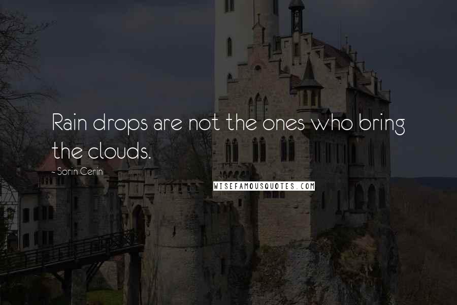 Sorin Cerin Quotes: Rain drops are not the ones who bring the clouds.