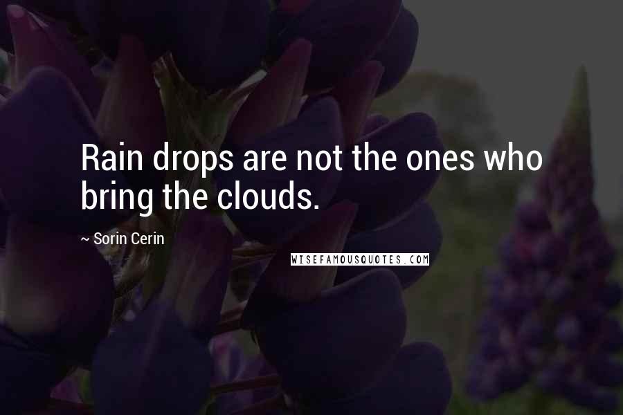 Sorin Cerin Quotes: Rain drops are not the ones who bring the clouds.