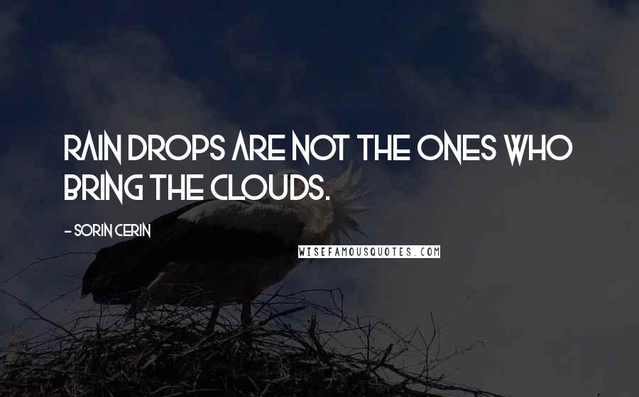 Sorin Cerin Quotes: Rain drops are not the ones who bring the clouds.