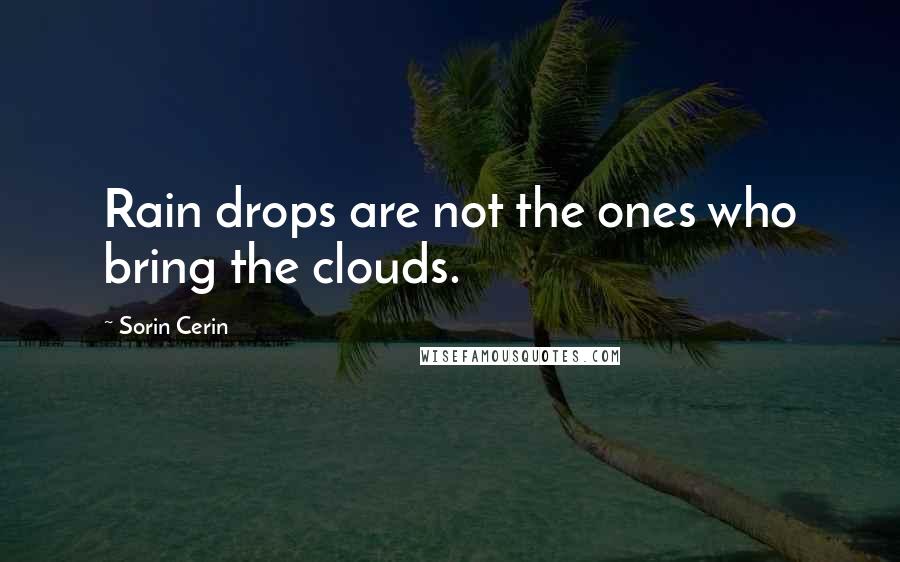 Sorin Cerin Quotes: Rain drops are not the ones who bring the clouds.