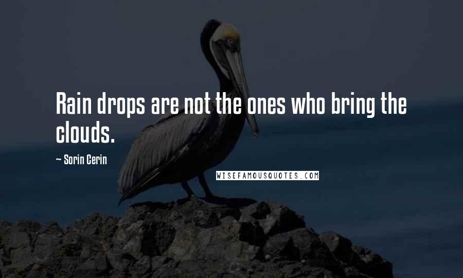 Sorin Cerin Quotes: Rain drops are not the ones who bring the clouds.