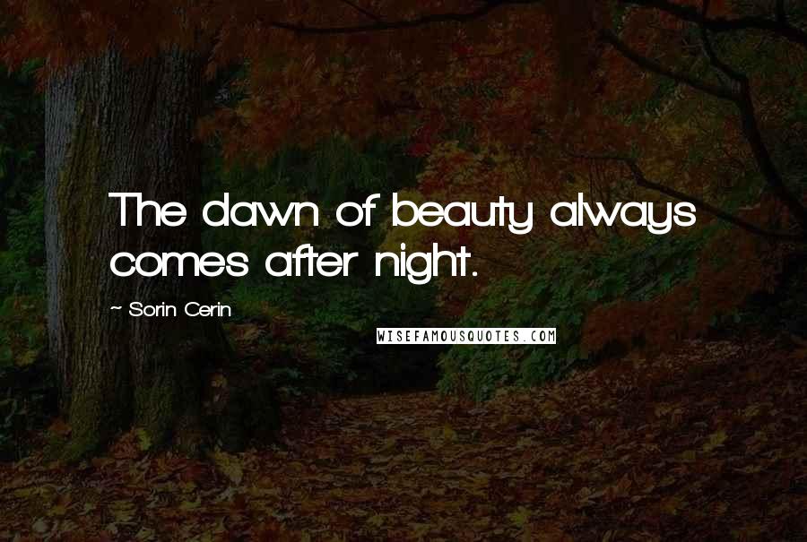 Sorin Cerin Quotes: The dawn of beauty always comes after night.