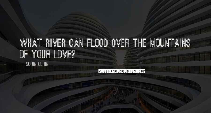 Sorin Cerin Quotes: What river can flood over the mountains of your love?