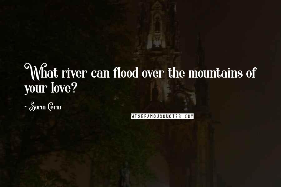 Sorin Cerin Quotes: What river can flood over the mountains of your love?