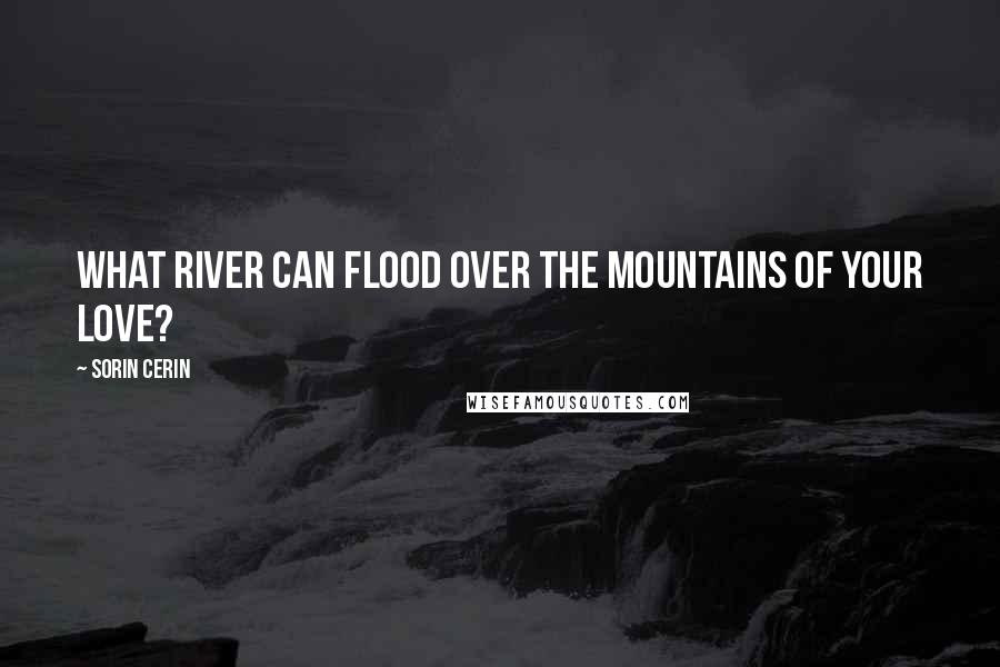 Sorin Cerin Quotes: What river can flood over the mountains of your love?