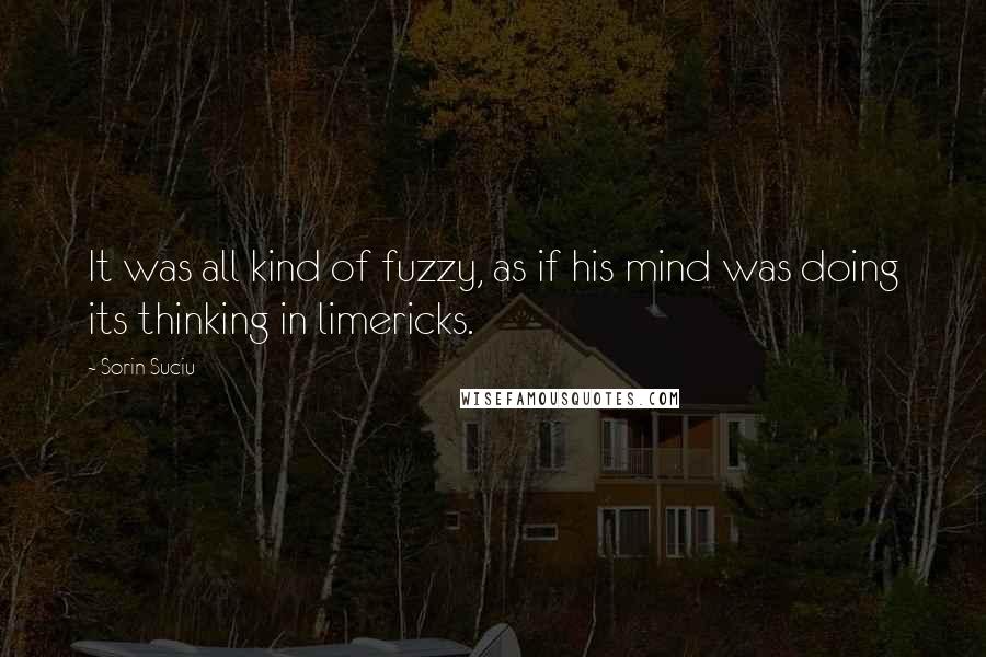 Sorin Suciu Quotes: It was all kind of fuzzy, as if his mind was doing its thinking in limericks.