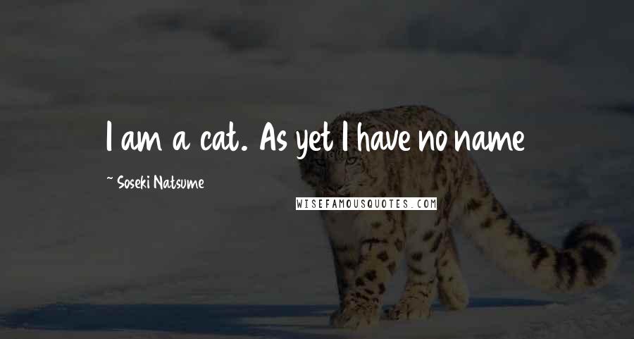 Soseki Natsume Quotes: I am a cat. As yet I have no name