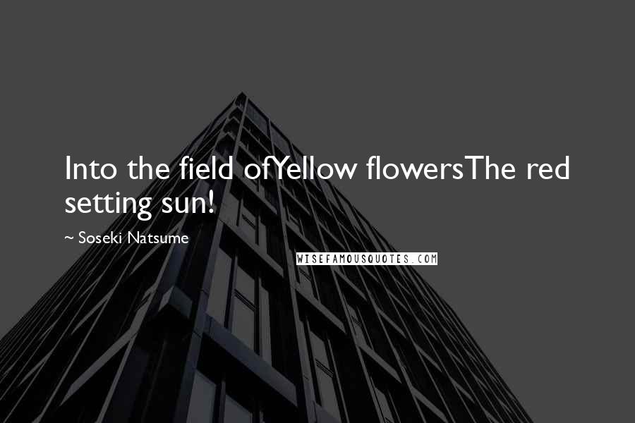 Soseki Natsume Quotes: Into the field ofYellow flowersThe red setting sun!