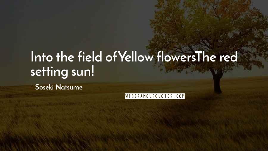 Soseki Natsume Quotes: Into the field ofYellow flowersThe red setting sun!