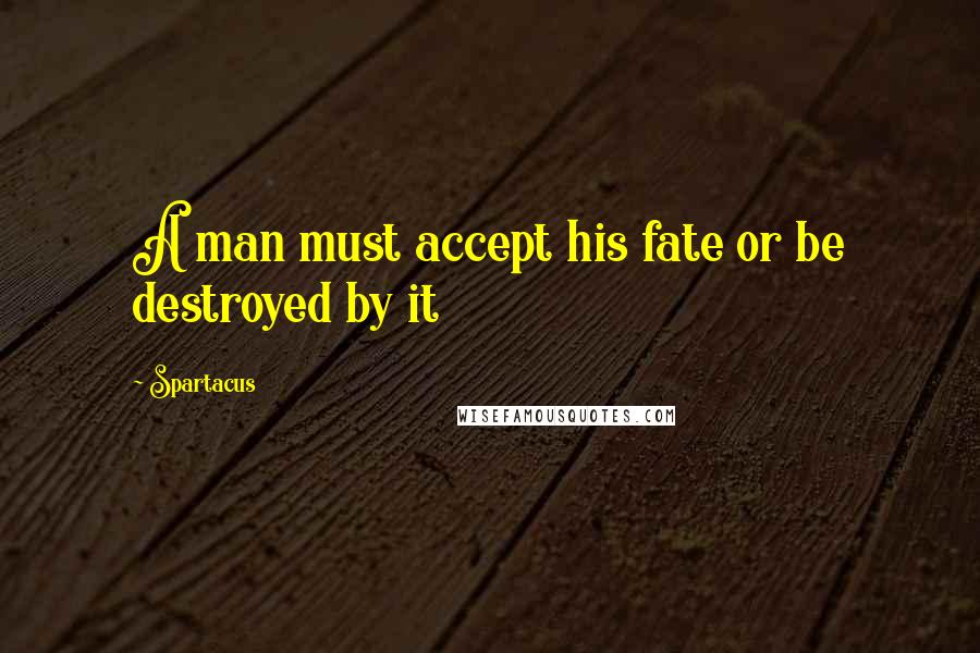 Spartacus Quotes: A man must accept his fate or be destroyed by it