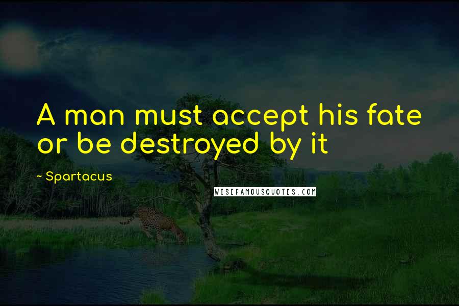 Spartacus Quotes: A man must accept his fate or be destroyed by it