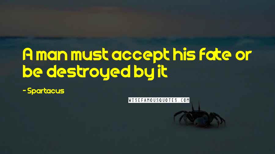 Spartacus Quotes: A man must accept his fate or be destroyed by it