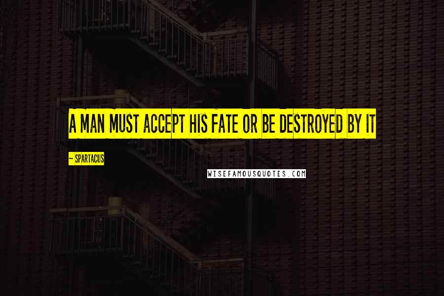 Spartacus Quotes: A man must accept his fate or be destroyed by it