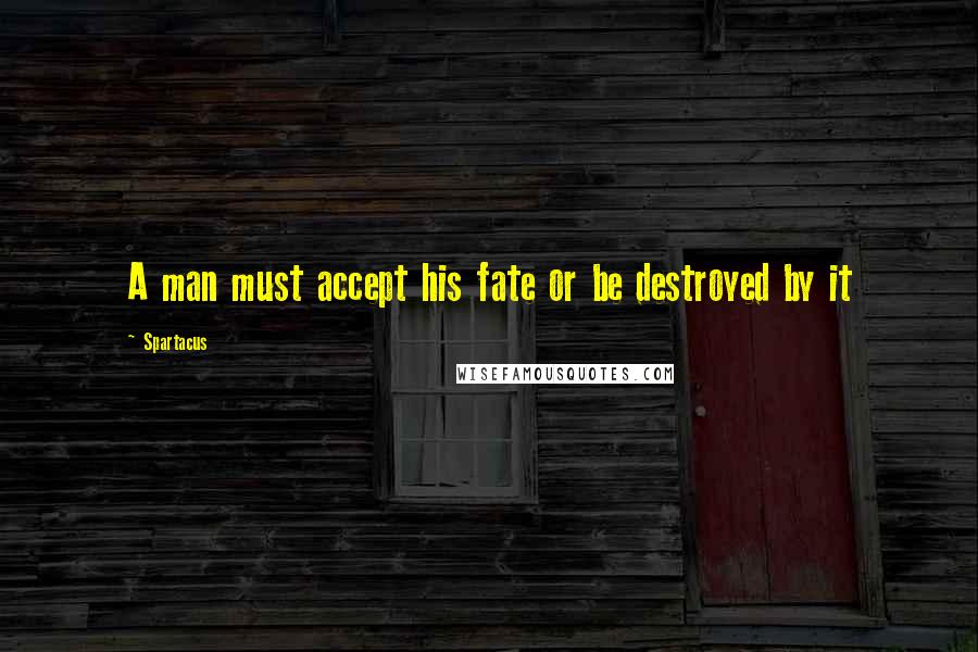 Spartacus Quotes: A man must accept his fate or be destroyed by it