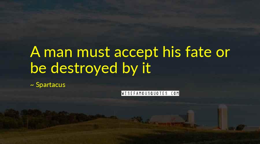 Spartacus Quotes: A man must accept his fate or be destroyed by it
