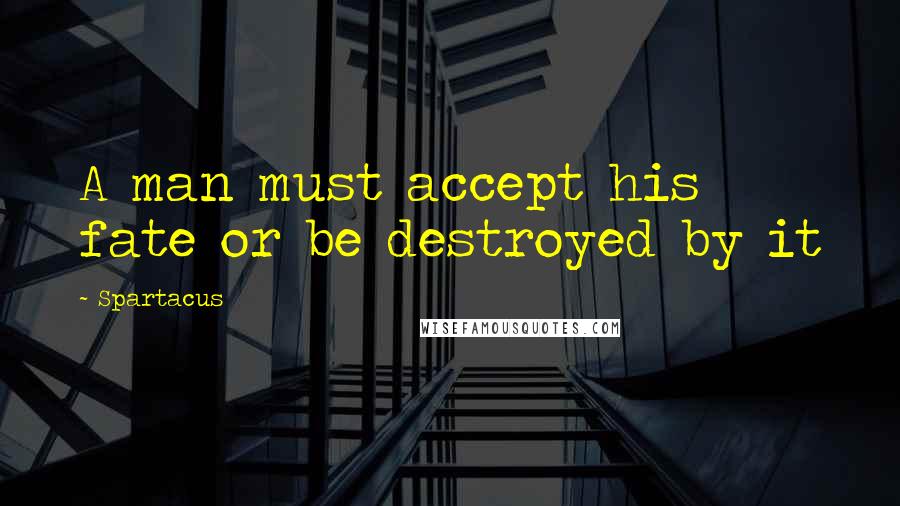 Spartacus Quotes: A man must accept his fate or be destroyed by it