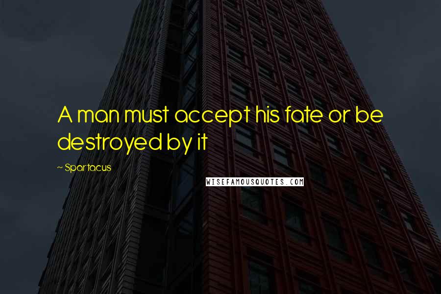 Spartacus Quotes: A man must accept his fate or be destroyed by it