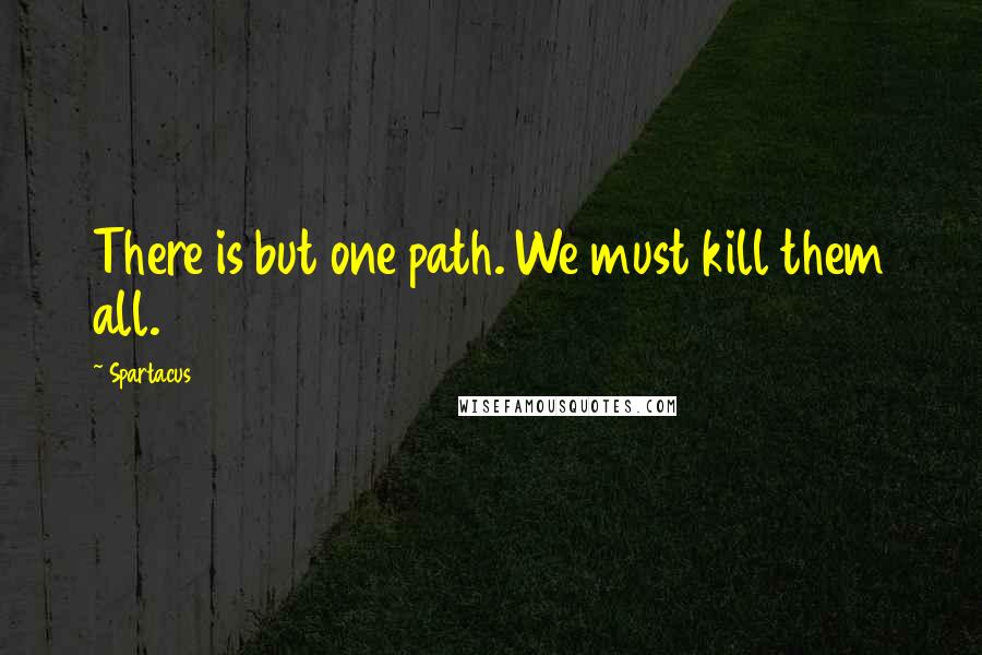 Spartacus Quotes: There is but one path. We must kill them all.