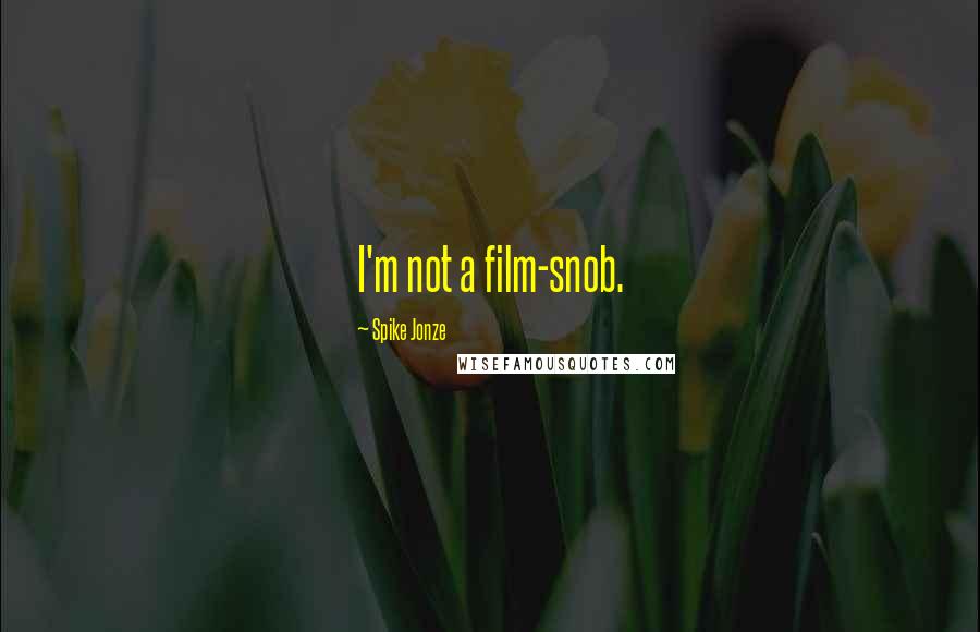 Spike Jonze Quotes: I'm not a film-snob.