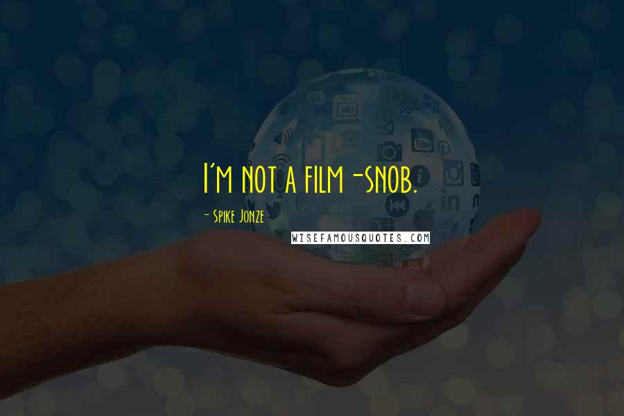Spike Jonze Quotes: I'm not a film-snob.