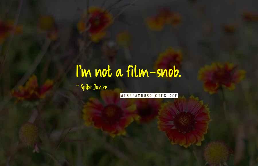 Spike Jonze Quotes: I'm not a film-snob.
