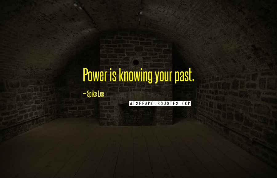 Spike Lee Quotes: Power is knowing your past.