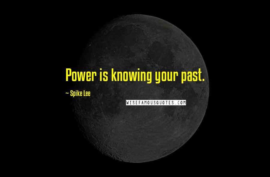 Spike Lee Quotes: Power is knowing your past.