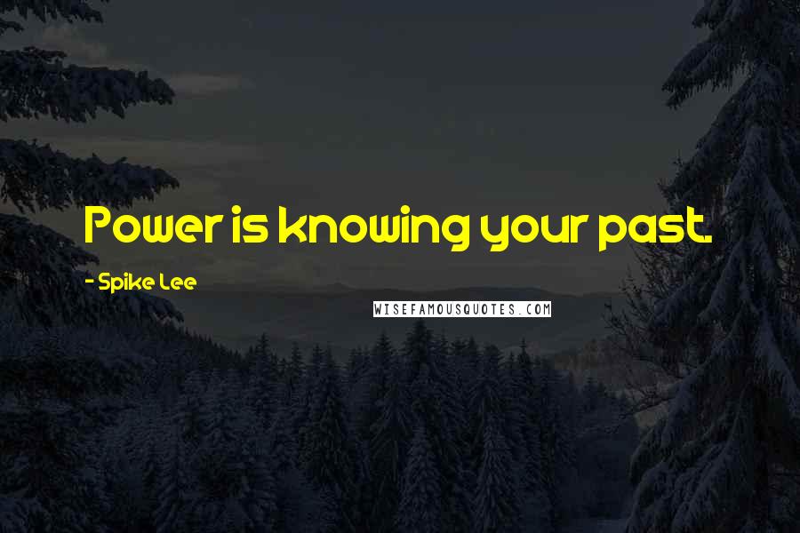 Spike Lee Quotes: Power is knowing your past.