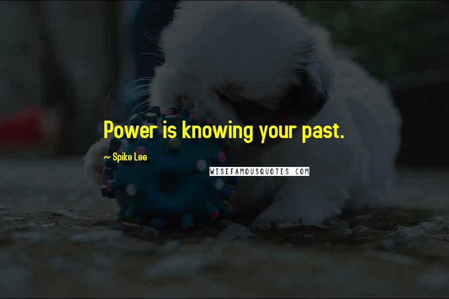 Spike Lee Quotes: Power is knowing your past.