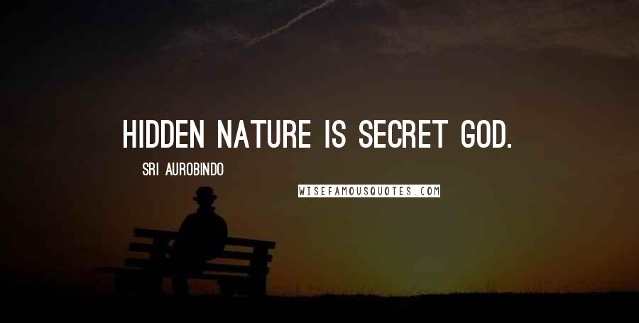 Sri Aurobindo Quotes: Hidden nature is secret God.