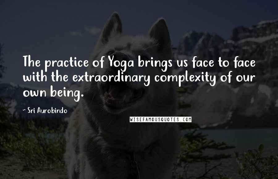 Sri Aurobindo Quotes: The practice of Yoga brings us face to face with the extraordinary complexity of our own being.