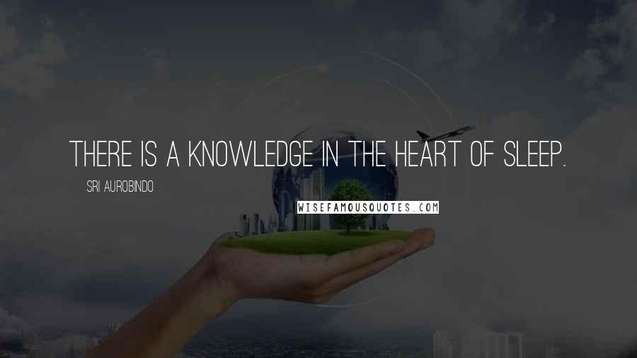 Sri Aurobindo Quotes: There is a knowledge in the heart of sleep.