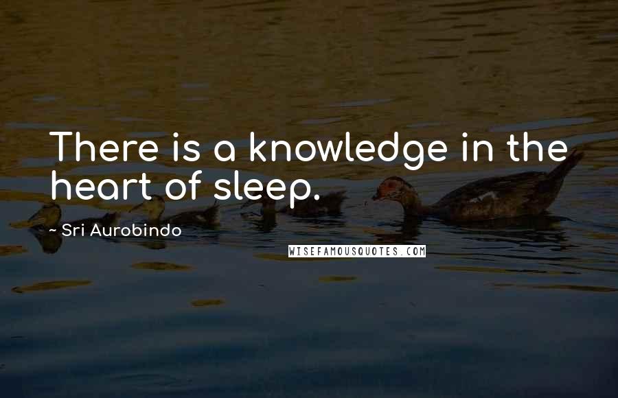Sri Aurobindo Quotes: There is a knowledge in the heart of sleep.