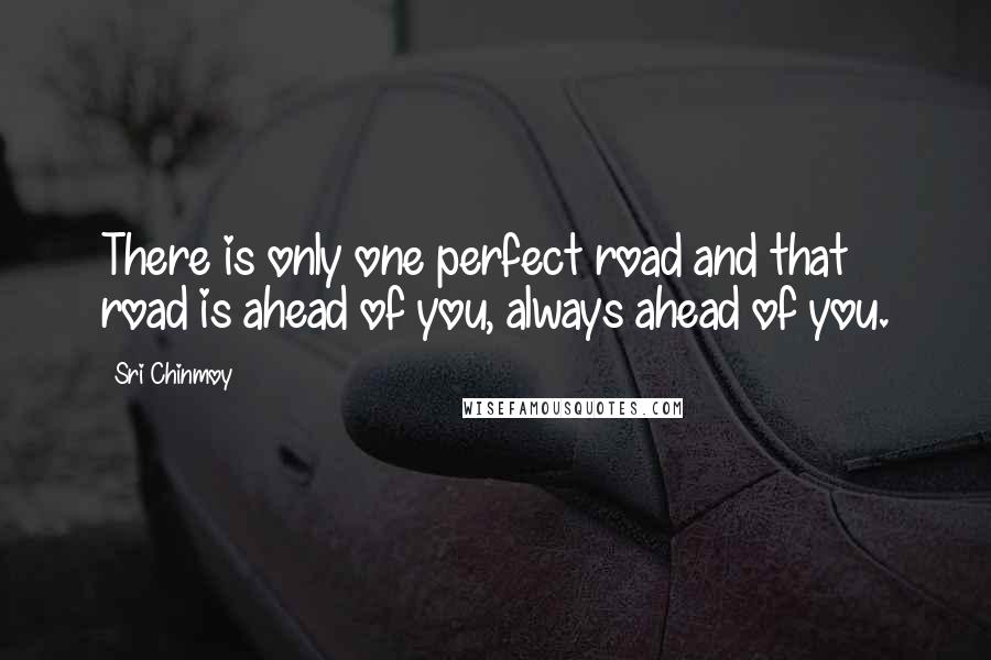 Sri Chinmoy Quotes: There is only one perfect road and that road is ahead of you, always ahead of you.