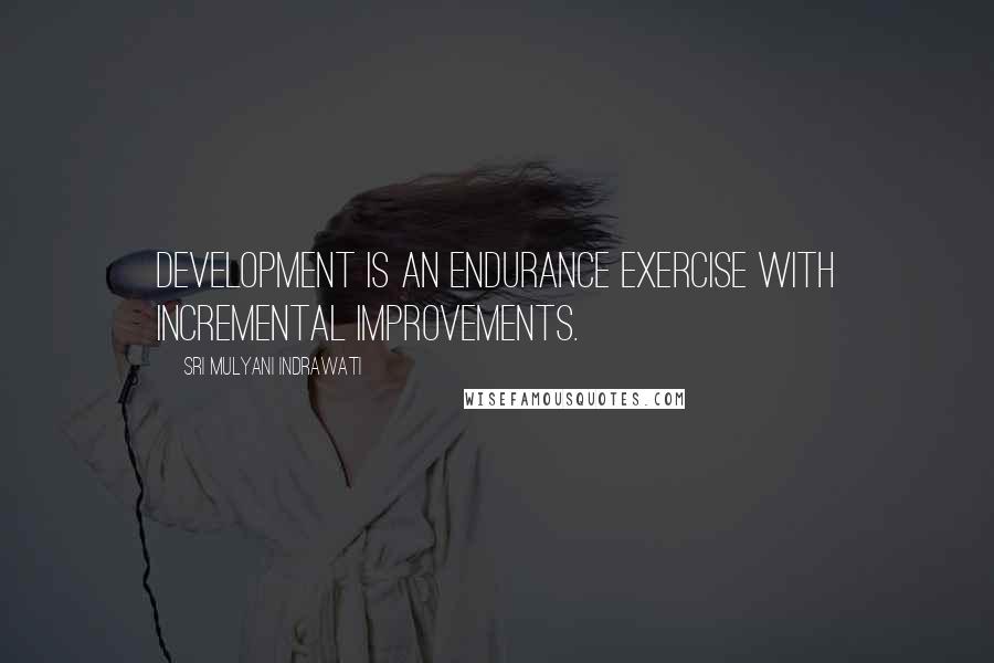 Sri Mulyani Indrawati Quotes: Development is an endurance exercise with incremental improvements.