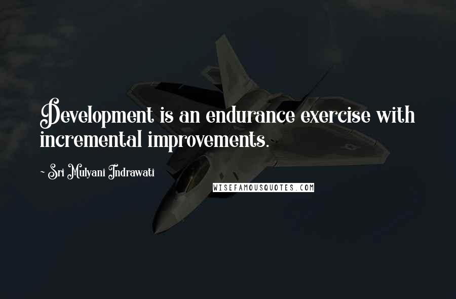 Sri Mulyani Indrawati Quotes: Development is an endurance exercise with incremental improvements.