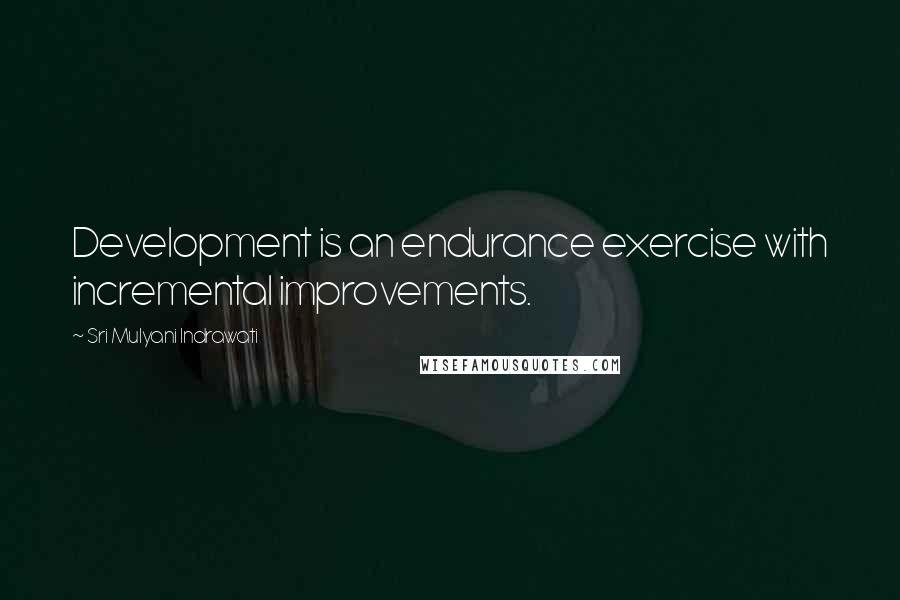 Sri Mulyani Indrawati Quotes: Development is an endurance exercise with incremental improvements.