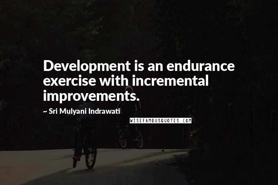 Sri Mulyani Indrawati Quotes: Development is an endurance exercise with incremental improvements.