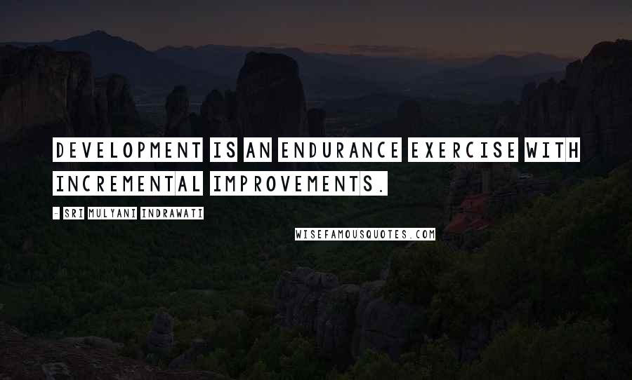 Sri Mulyani Indrawati Quotes: Development is an endurance exercise with incremental improvements.