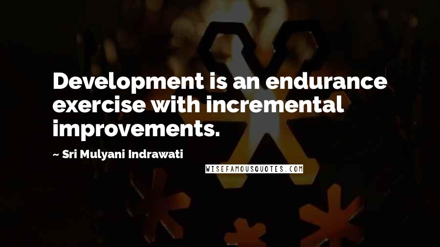 Sri Mulyani Indrawati Quotes: Development is an endurance exercise with incremental improvements.