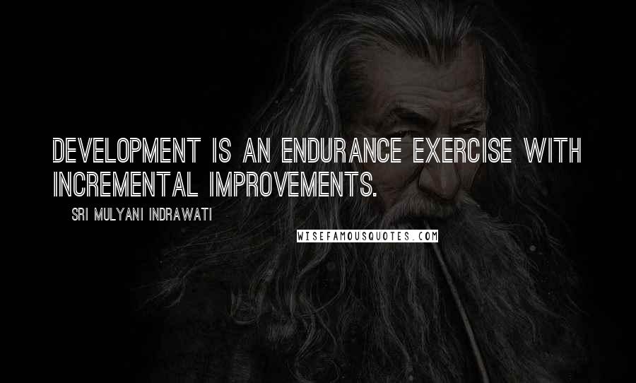 Sri Mulyani Indrawati Quotes: Development is an endurance exercise with incremental improvements.