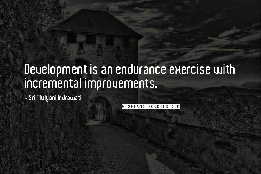 Sri Mulyani Indrawati Quotes: Development is an endurance exercise with incremental improvements.