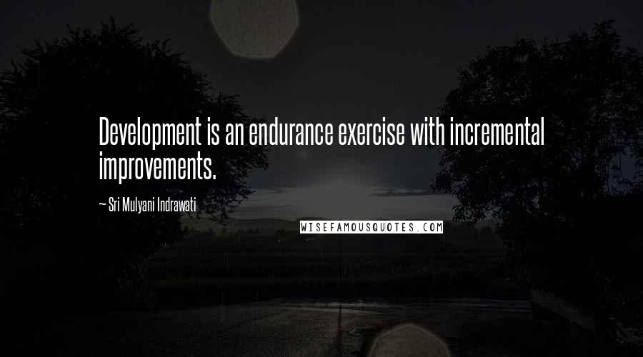 Sri Mulyani Indrawati Quotes: Development is an endurance exercise with incremental improvements.
