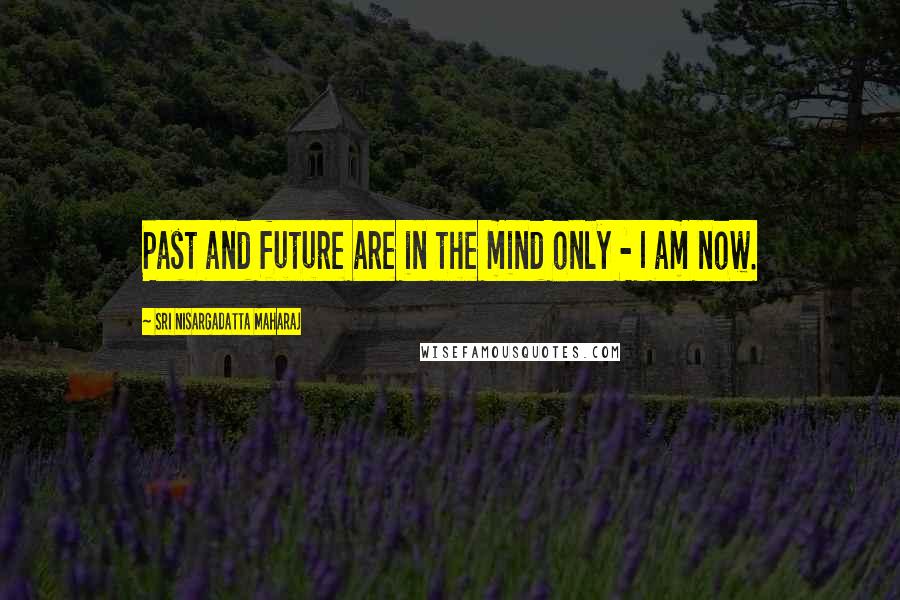 Sri Nisargadatta Maharaj Quotes: Past and future are in the mind only - I am now.